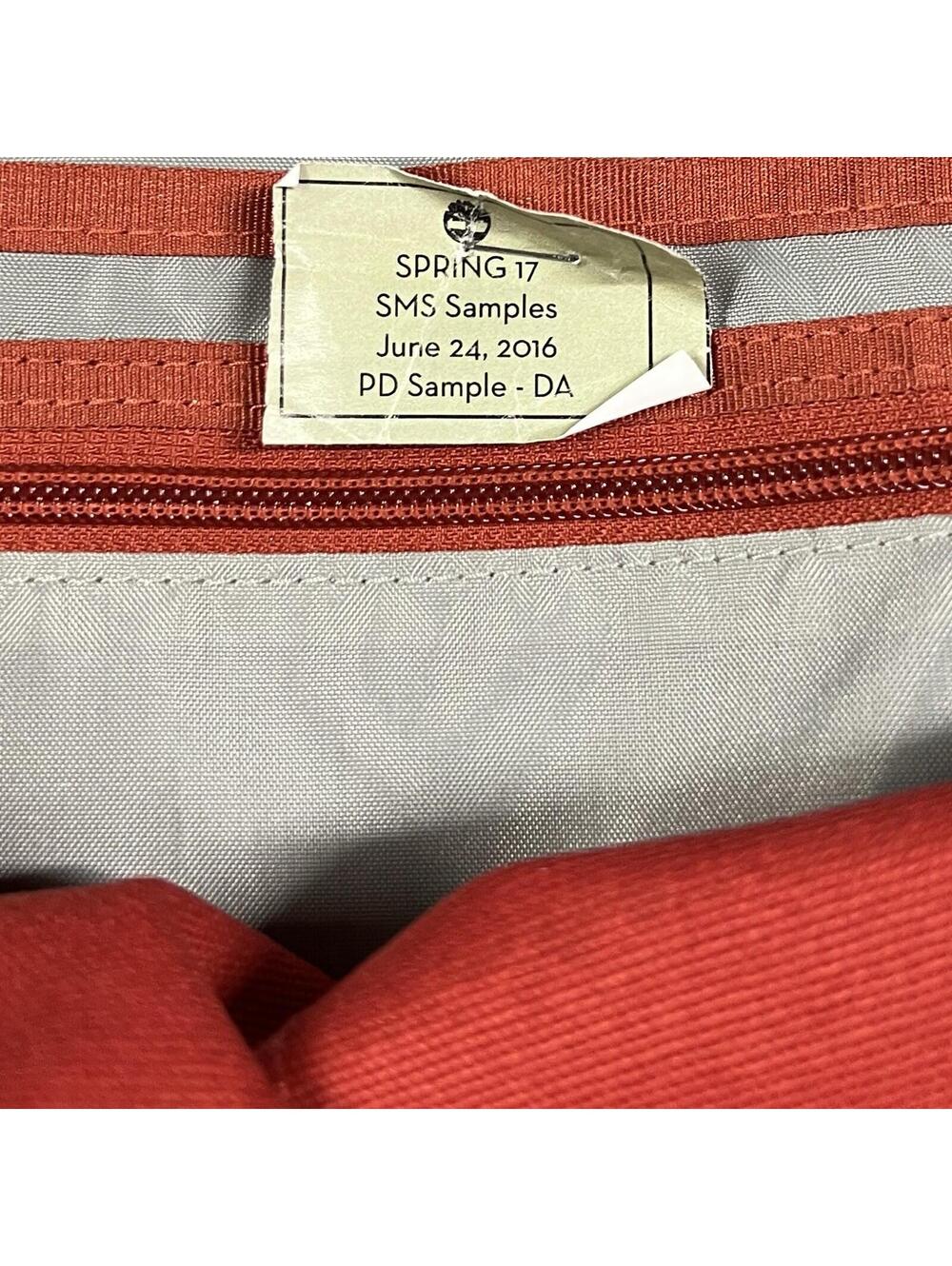 Timberland Roll Top Backpack Salesman Sample Burnt Red Orange Rare Bag - Picture 12 of 15